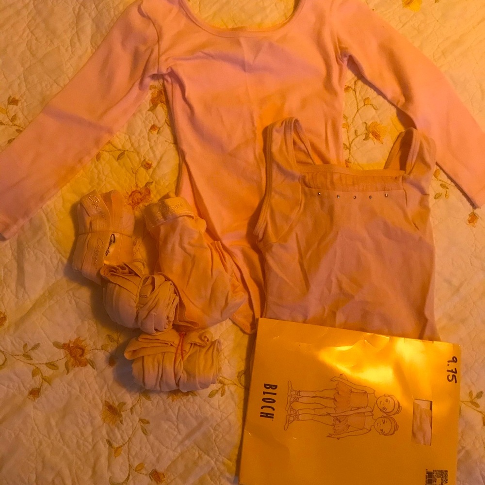 4T Dance Leotards w/Footed Tights Pink